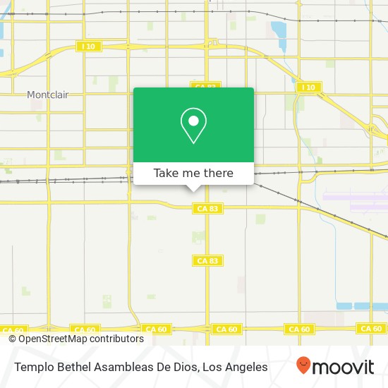 Mapa de Templo Bethel Asambleas De Dios