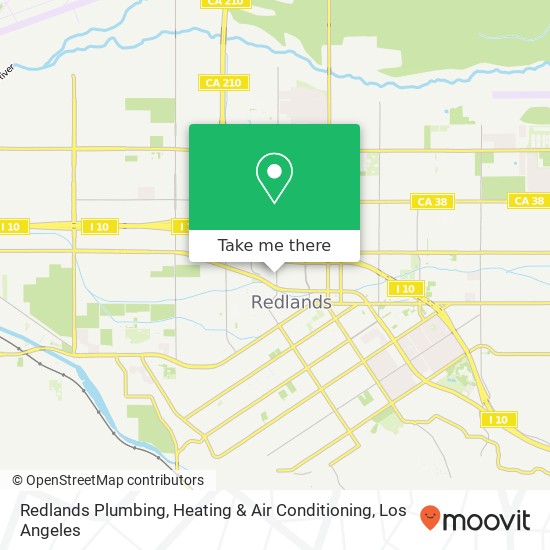 Mapa de Redlands Plumbing, Heating & Air Conditioning