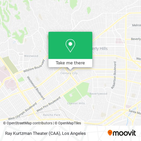 Mapa de Ray Kurtzman Theater (CAA)