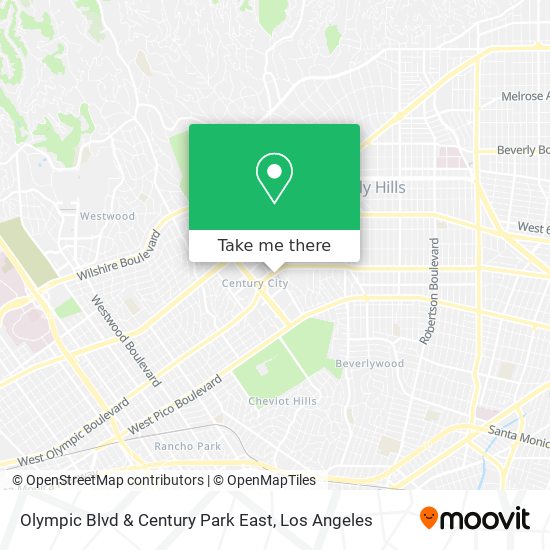 Mapa de Olympic Blvd & Century Park East