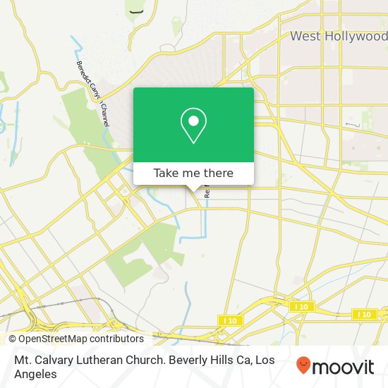 Mt. Calvary Lutheran  Church.  Beverly Hills Ca map