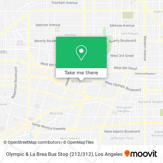 Olympic & La Brea Bus Stop (212 / 312) map