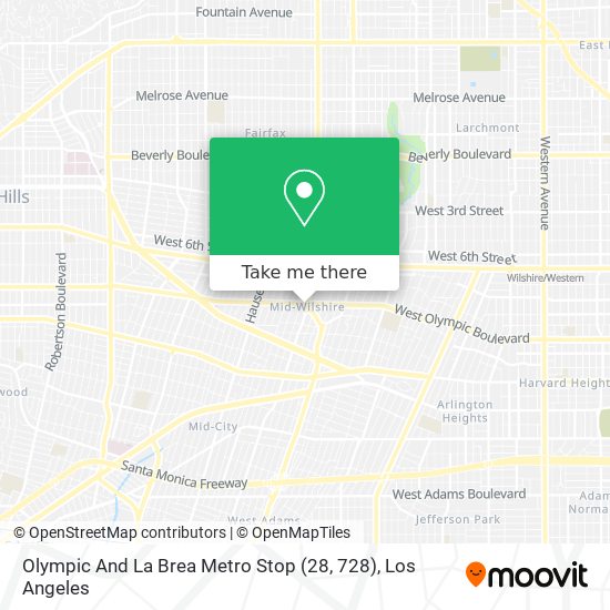 Olympic And La Brea Metro Stop (28, 728) map