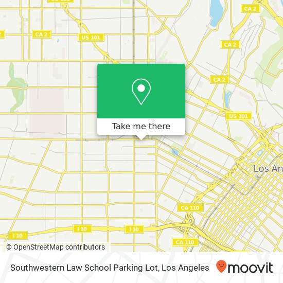 Mapa de Southwestern Law School Parking Lot