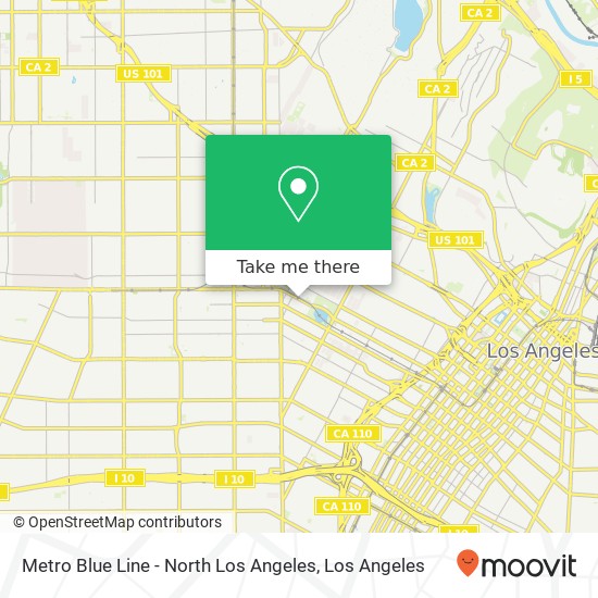 Mapa de Metro Blue Line - North Los Angeles