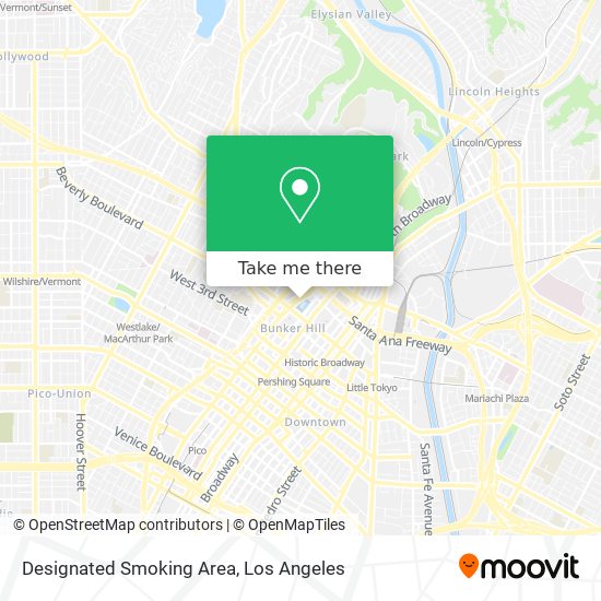 Designated Smoking Area map