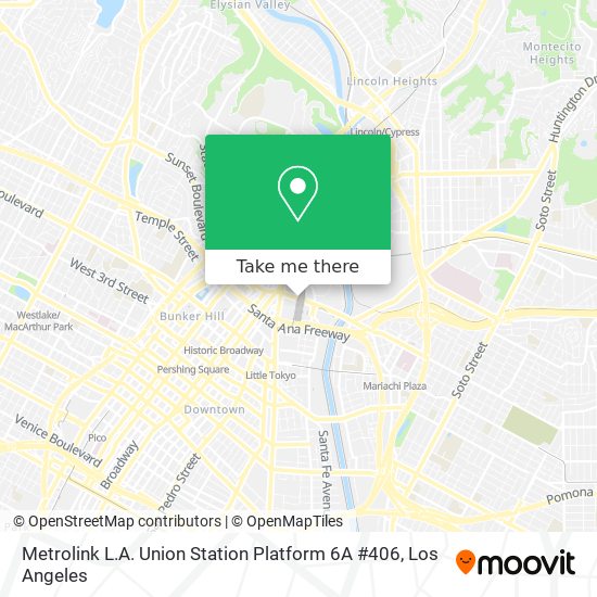 Mapa de Metrolink L.A. Union Station Platform 6A #406