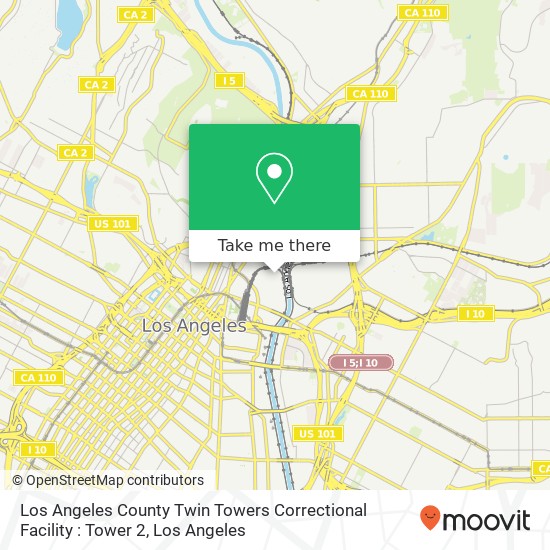 Mapa de Los Angeles County Twin Towers Correctional Facility : Tower 2