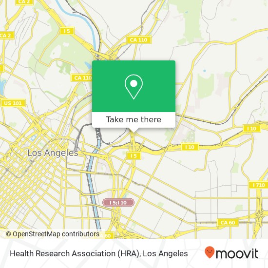 Health Research Association (HRA) map