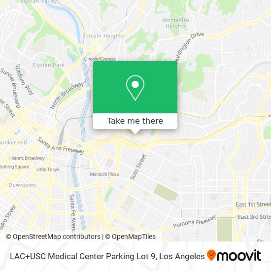 LAC+USC Medical Center Parking Lot 9 map