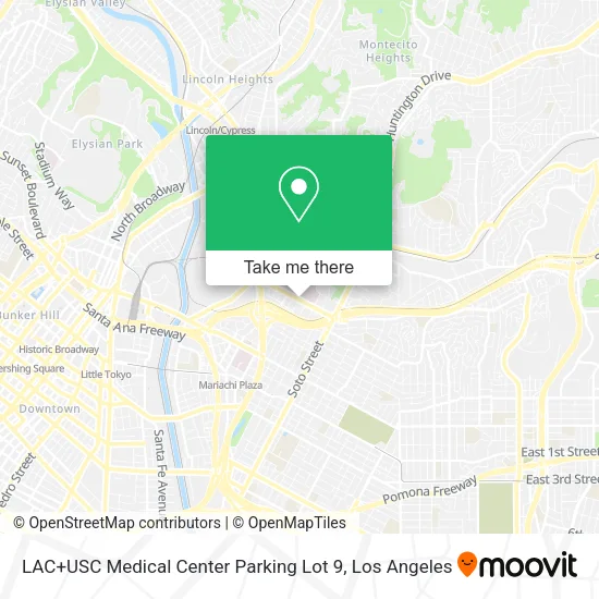 Mapa de LAC+USC Medical Center Parking Lot 9