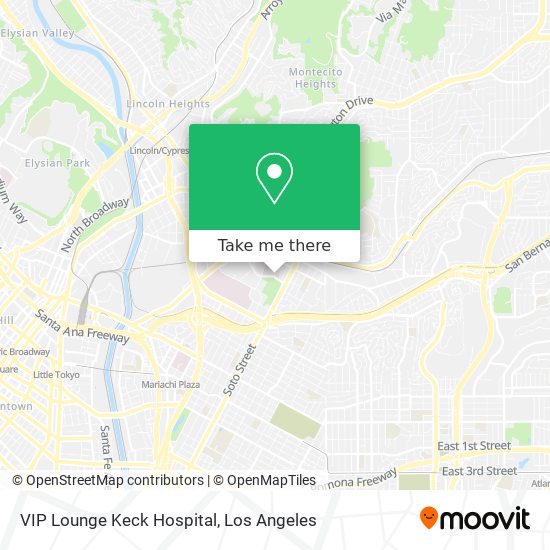 VIP Lounge Keck Hospital map