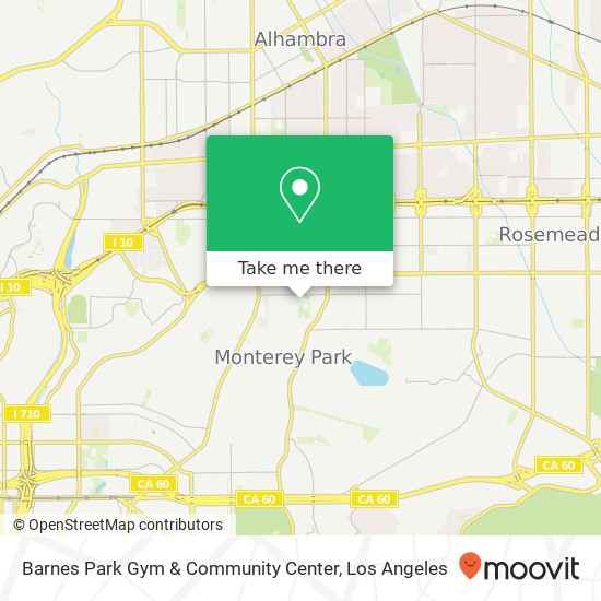 Barnes Park Gym & Community Center map
