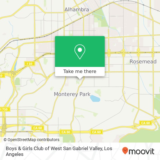 Boys & Girls Club of West San Gabriel Valley map