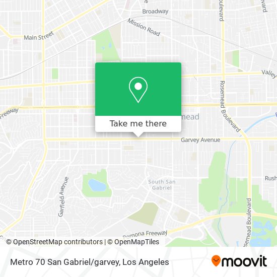 Mapa de Metro 70 San Gabriel/garvey
