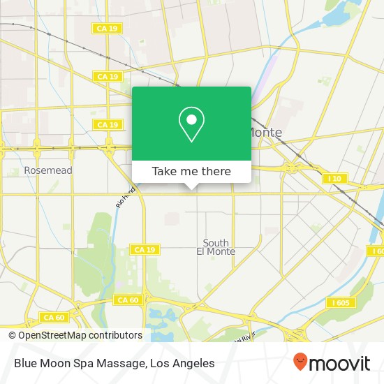 Mapa de Blue Moon Spa Massage