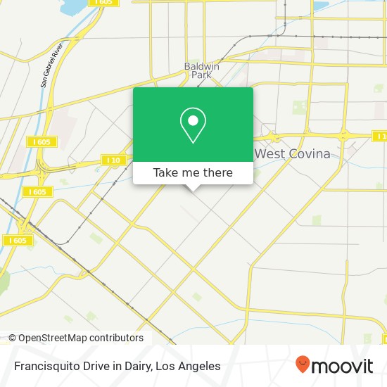 Francisquito Drive in Dairy map