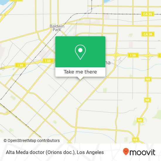 Alta Meda doctor (Orions doc.) map