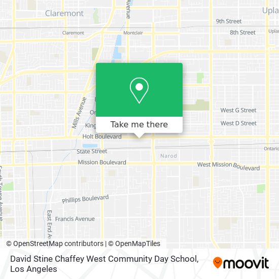 David Stine Chaffey West Community Day School map