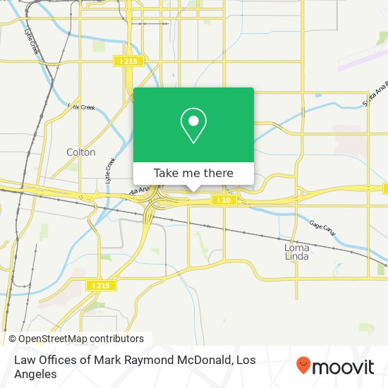 Law Offices of Mark Raymond McDonald map