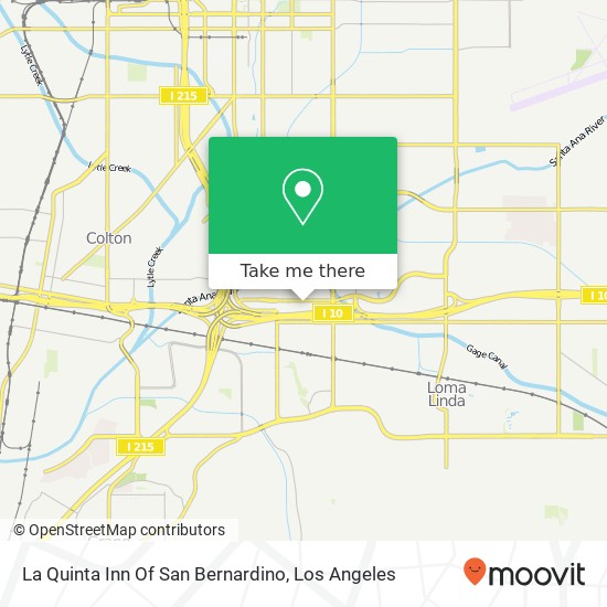 La Quinta Inn Of San Bernardino map