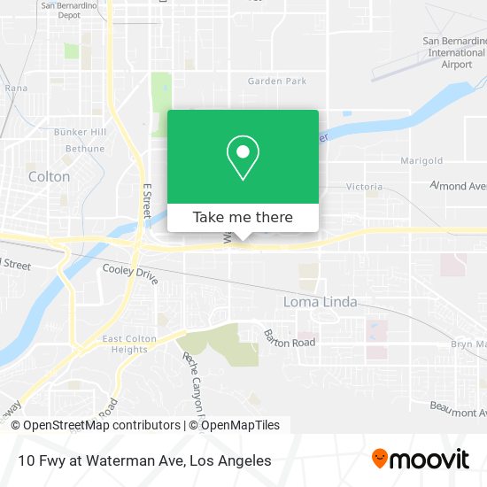 10 Fwy at Waterman Ave map