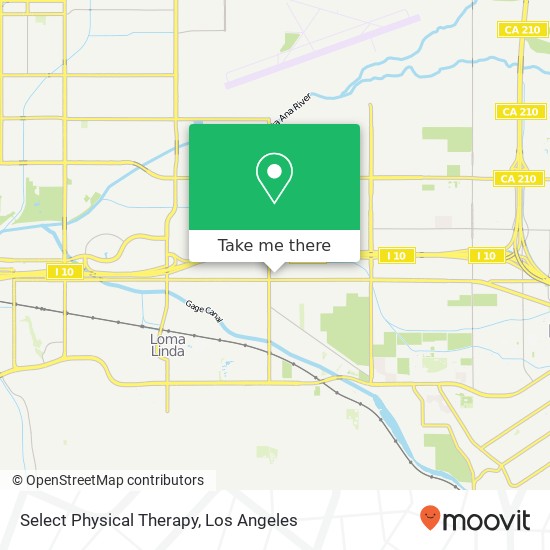 Mapa de Select Physical Therapy