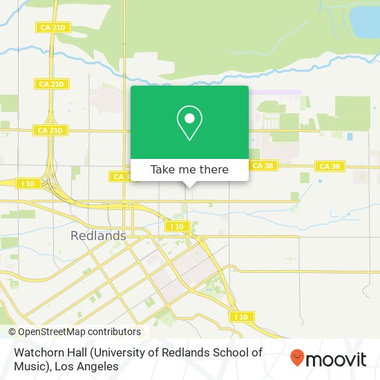Mapa de Watchorn Hall (University of Redlands School of Music)