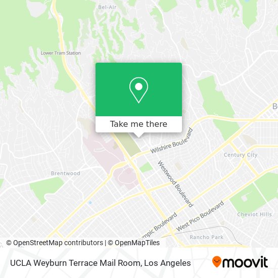 Mapa de UCLA Weyburn Terrace Mail Room