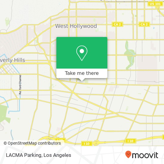 Mapa de LACMA Parking