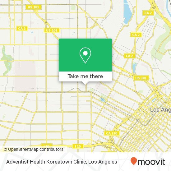 Mapa de Adventist Health Koreatown Clinic