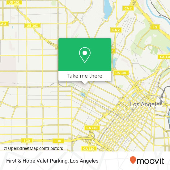 First & Hope Valet Parking map