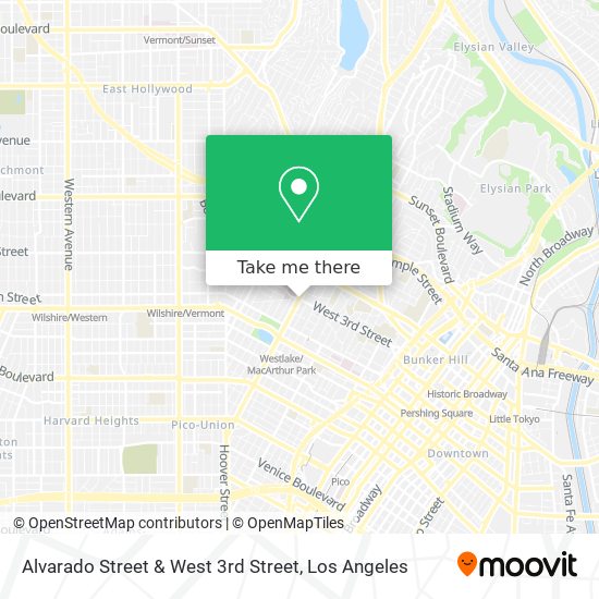 Mapa de Alvarado Street & West 3rd Street