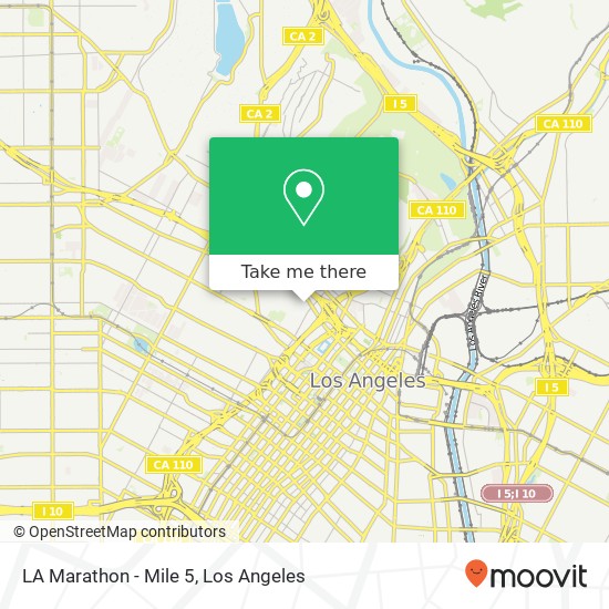 LA Marathon - Mile 5 map