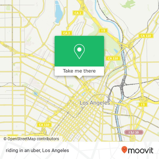 riding in an uber map