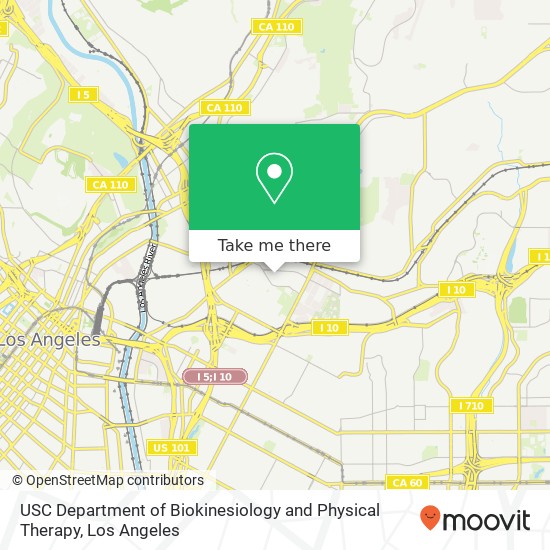 USC Department of Biokinesiology and Physical Therapy map