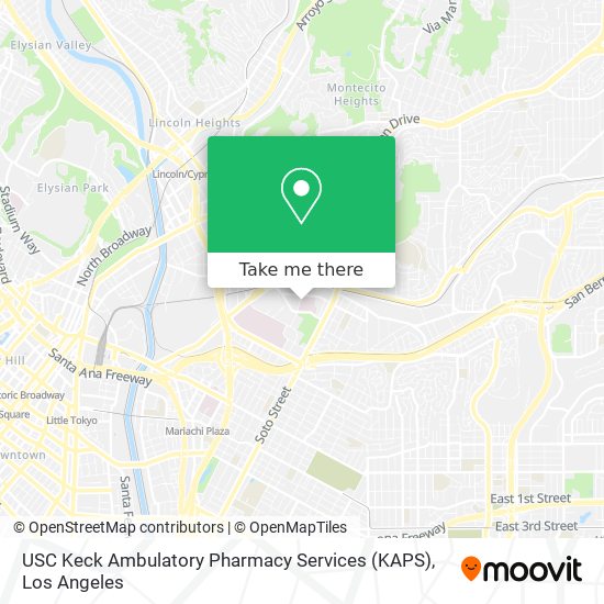 USC Keck Ambulatory Pharmacy Services (KAPS) map