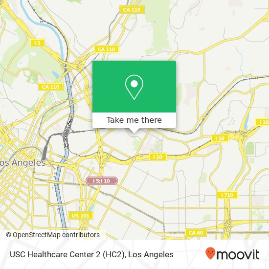 USC Healthcare Center 2 (HC2) map