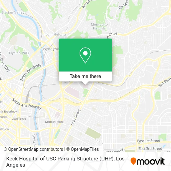 Mapa de Keck Hospital of USC Parking Structure (UHP)