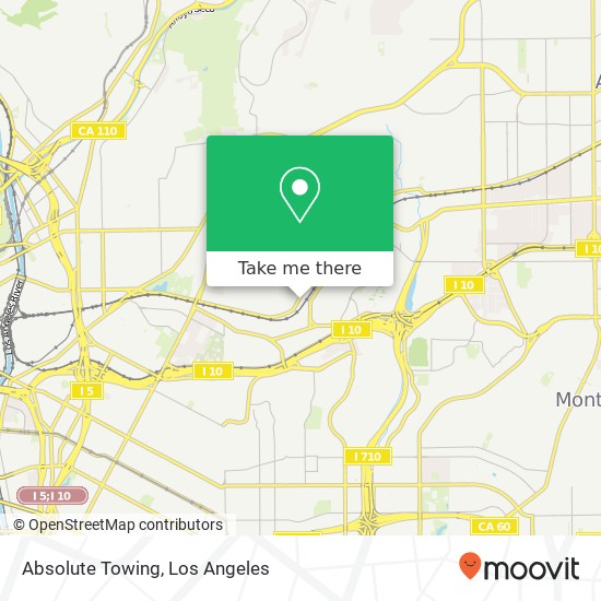 Absolute Towing map