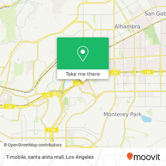 T-mobile, santa anita mall map