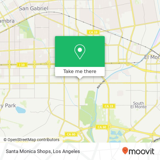 Santa Monica Shops map