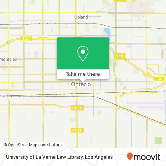 Mapa de University of La Verne Law Library