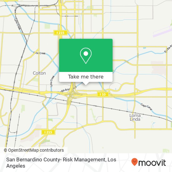 San Bernardino County- Risk Management map