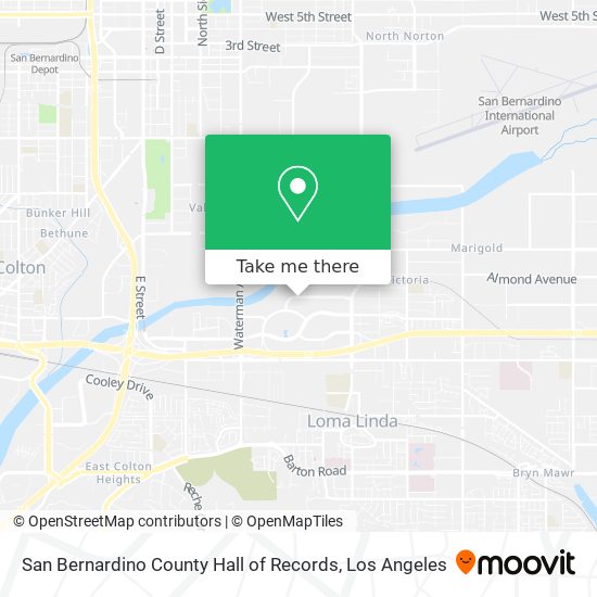 San Bernardino County Hall of Records map
