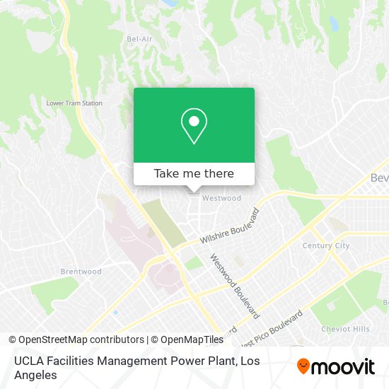 Mapa de UCLA Facilities Management Power Plant