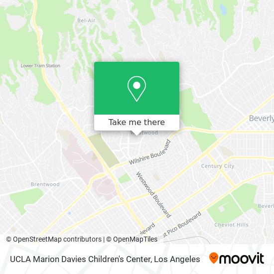Mapa de UCLA Marion Davies Children's Center