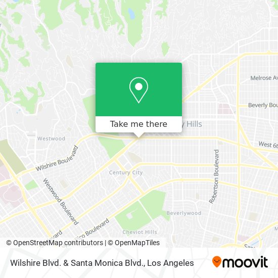 Mapa de Wilshire Blvd. & Santa Monica Blvd.