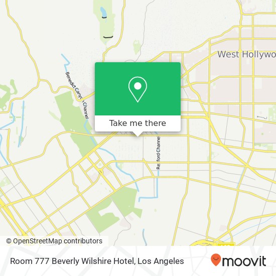 Mapa de Room 777 Beverly Wilshire Hotel