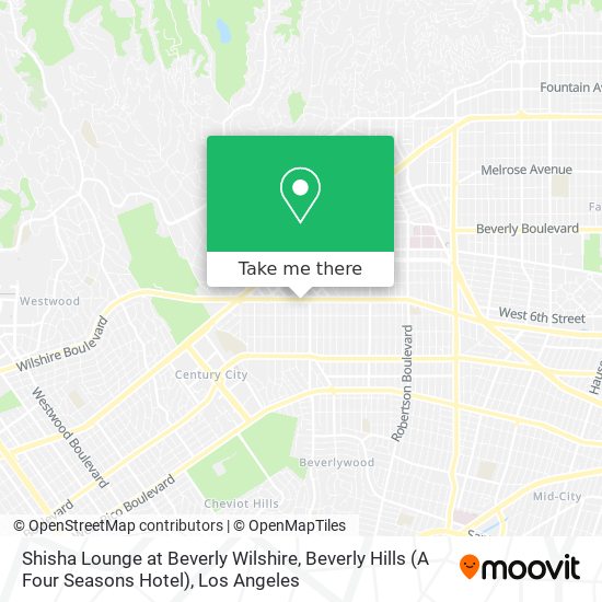 Shisha Lounge at Beverly Wilshire, Beverly Hills (A Four Seasons Hotel) map